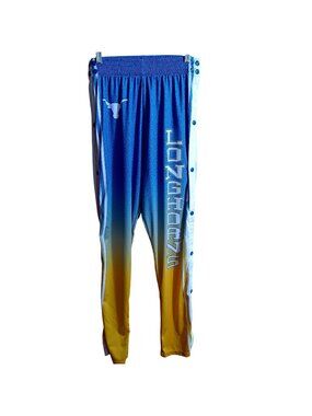Texas Longhorns Athletic tear Off Warm Up Pants Medium Blue Gold Basketball